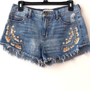 Free People Tulum Embroidered Shorts 27